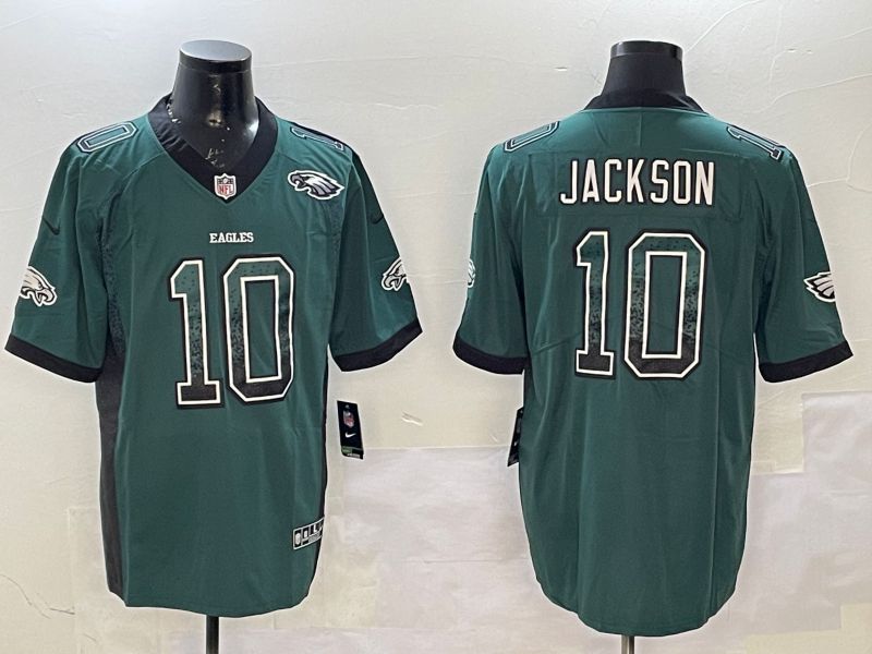Men Philadelphia Eagles #10 Jackson Green 2025 Nike Drift Fashion Color Rush Limited NFL Jersey style 5